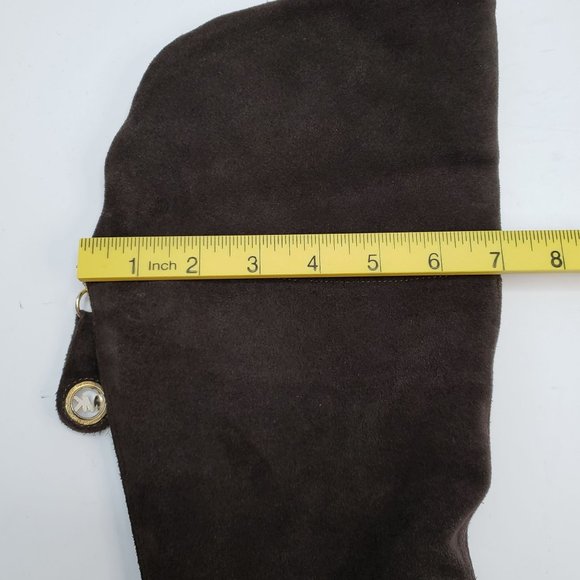 Michael Kors Fur Lined Boots Dark Brown Fold Over Sherpa Winter Boot Size 8M - Picture 11 of 12